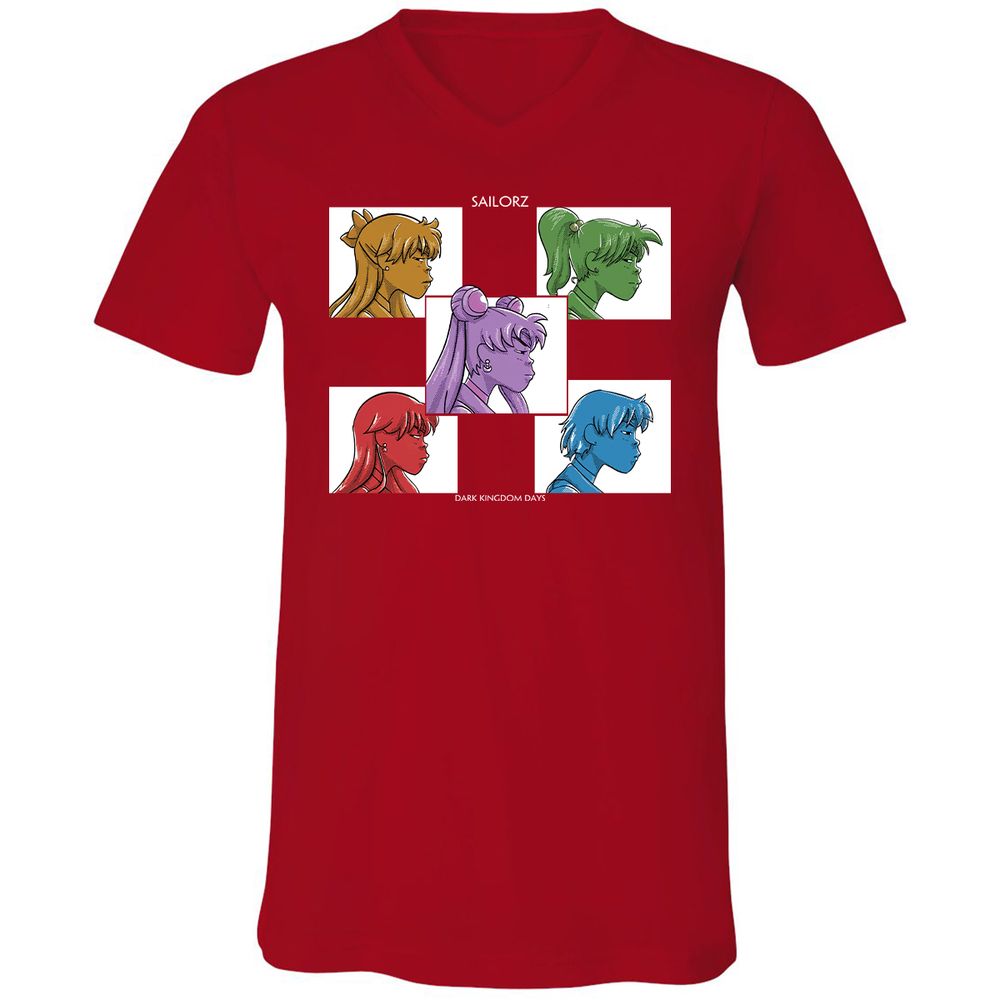 Unisex V-Neck T-Shirt - DGHSEP47 - Red - 3
