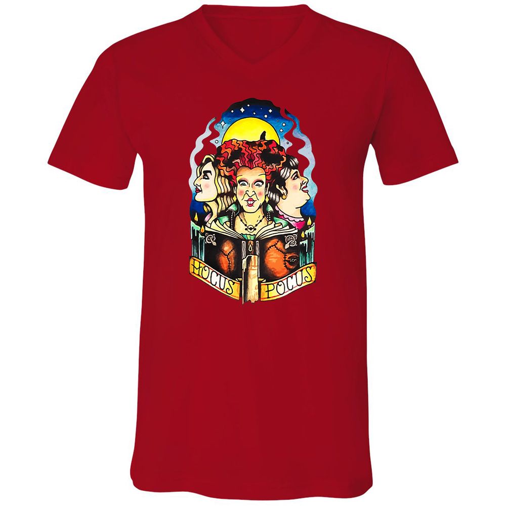 Unisex V-Neck T-Shirt - 5623WGXW - Red - 3