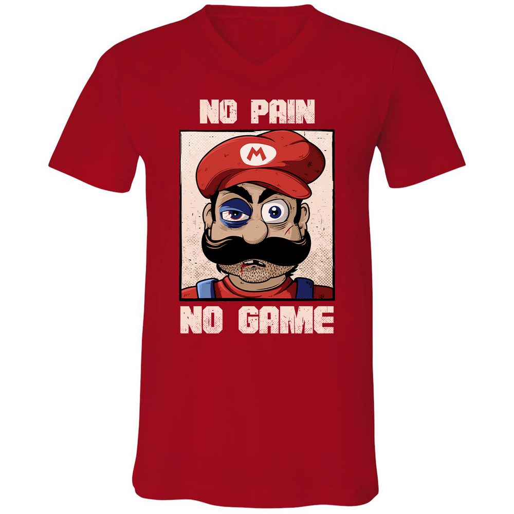 Unisex V-Neck T-Shirt - U2ZD73A3 - Red - 3