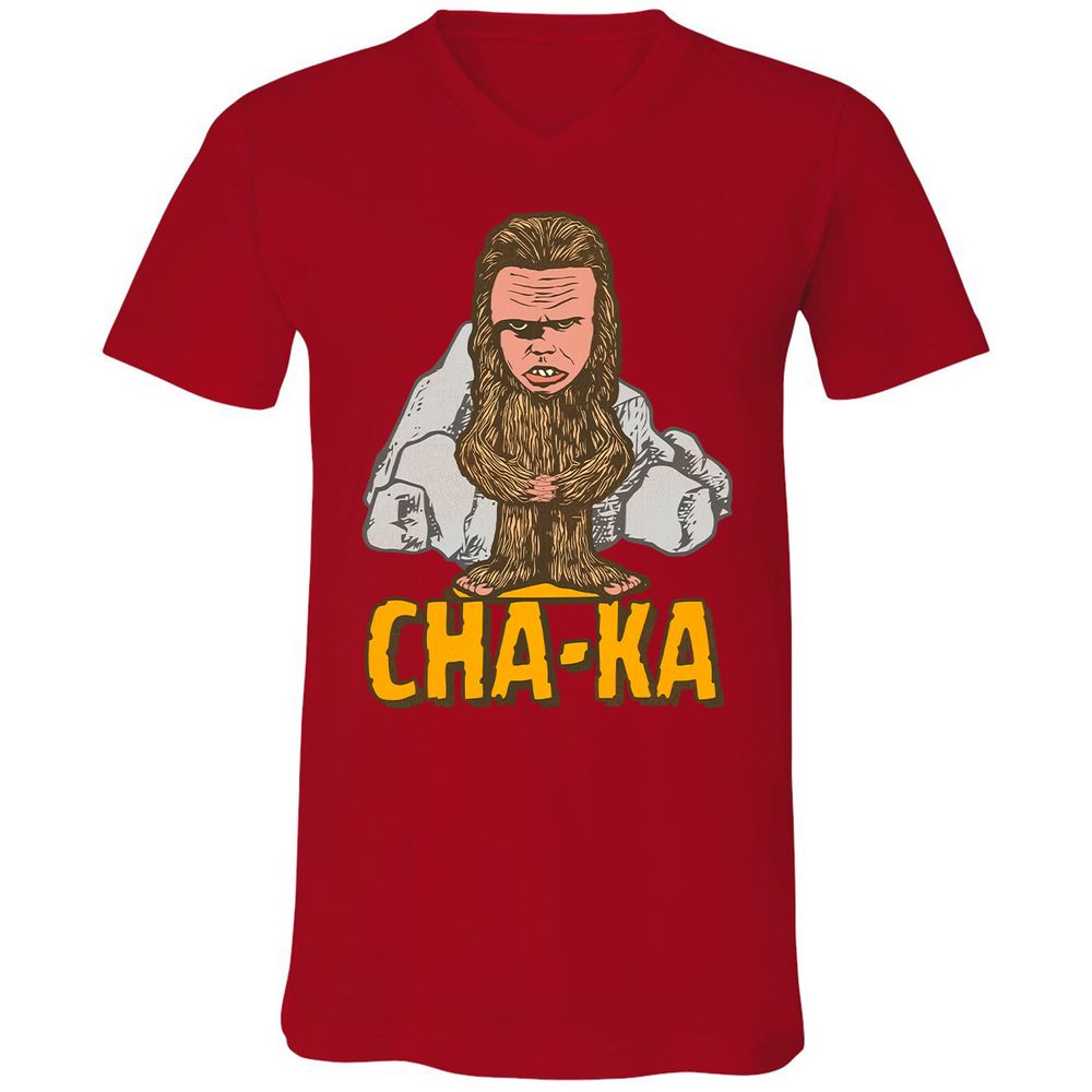 Unisex V-Neck T-Shirt - KBHDLYP8 - Red - 3