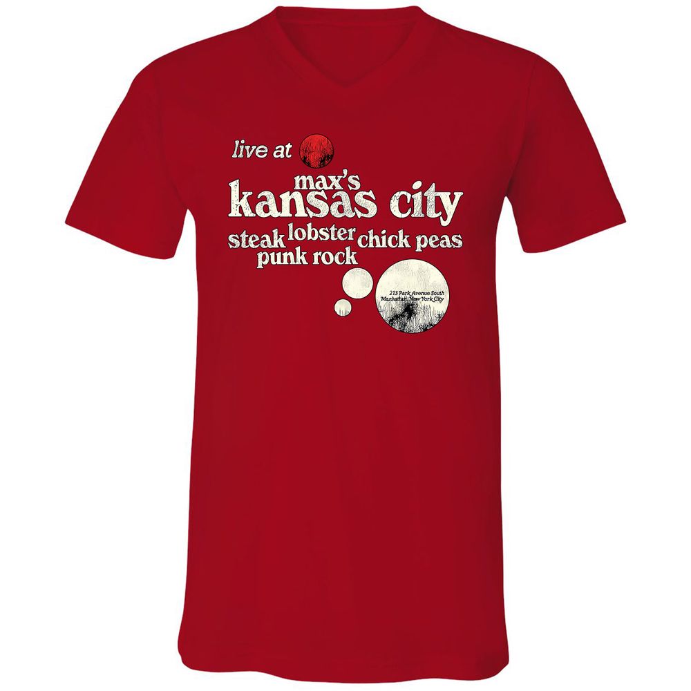 Unisex V-Neck T-Shirt - FKACXWG3 - Red - 3