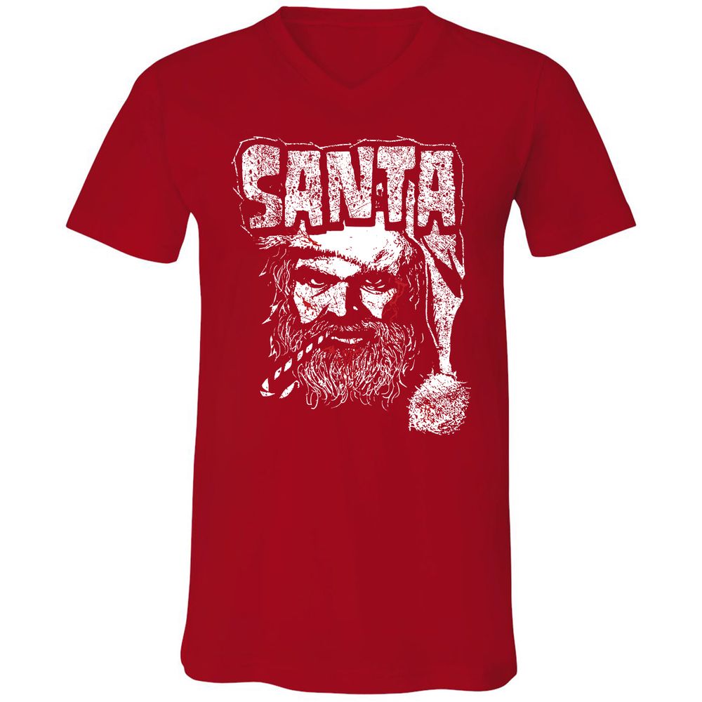 Unisex V-Neck T-Shirt - AT6QF4TE - Red - 3