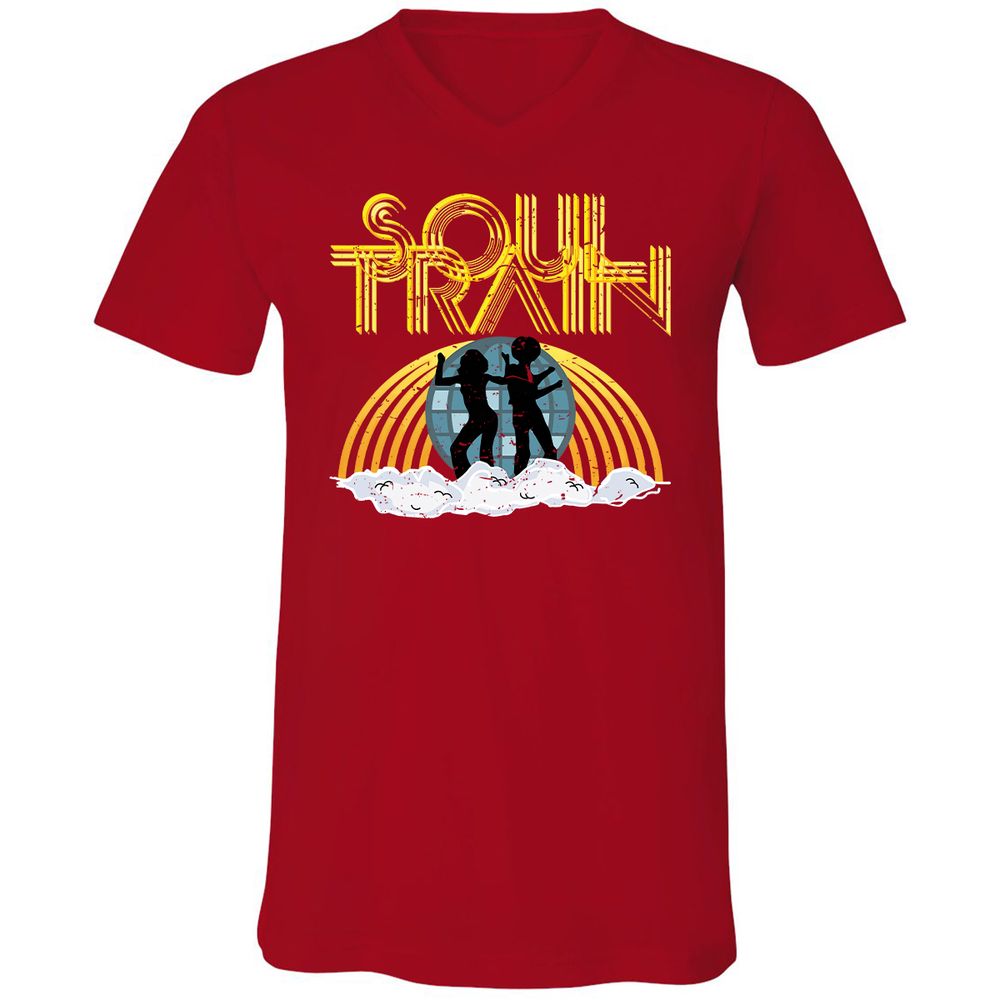 Unisex V-Neck T-Shirt - AN7ZGNYP - Red - 3