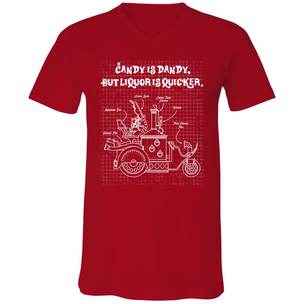 Unisex V-Neck T-Shirt - VP8U48AY - Red - 3