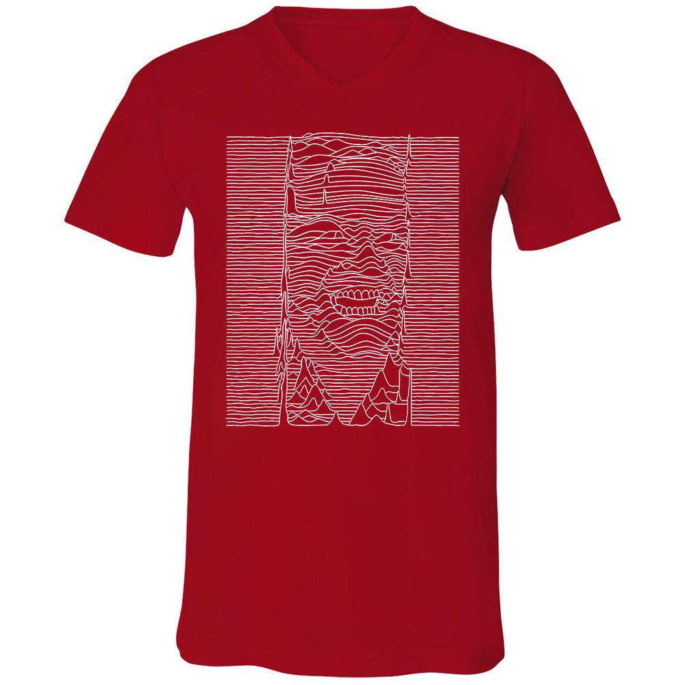Unisex V-Neck T-Shirt - JEGP71F5 - Red - 3
