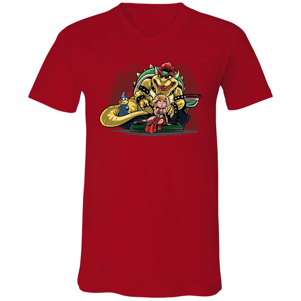 Unisex V-Neck T-Shirt - PANUNVZT - Red - 3