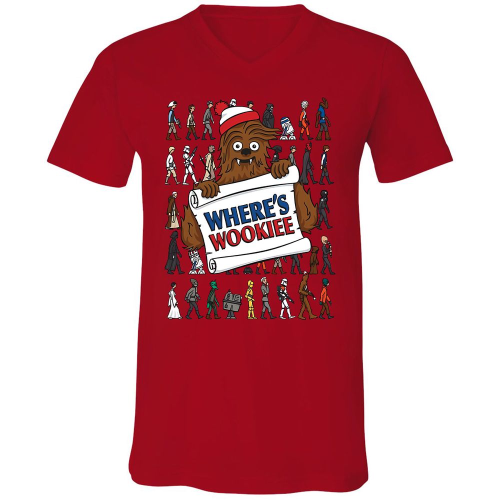 Unisex V-Neck T-Shirt - BA3KQKXQ - Red - 3