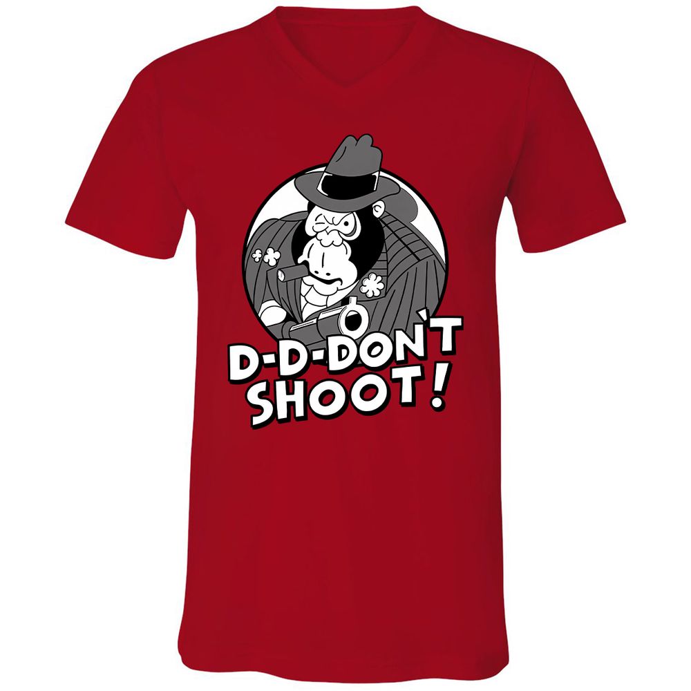 Unisex V-Neck T-Shirt - 822R21XH - Red - 3
