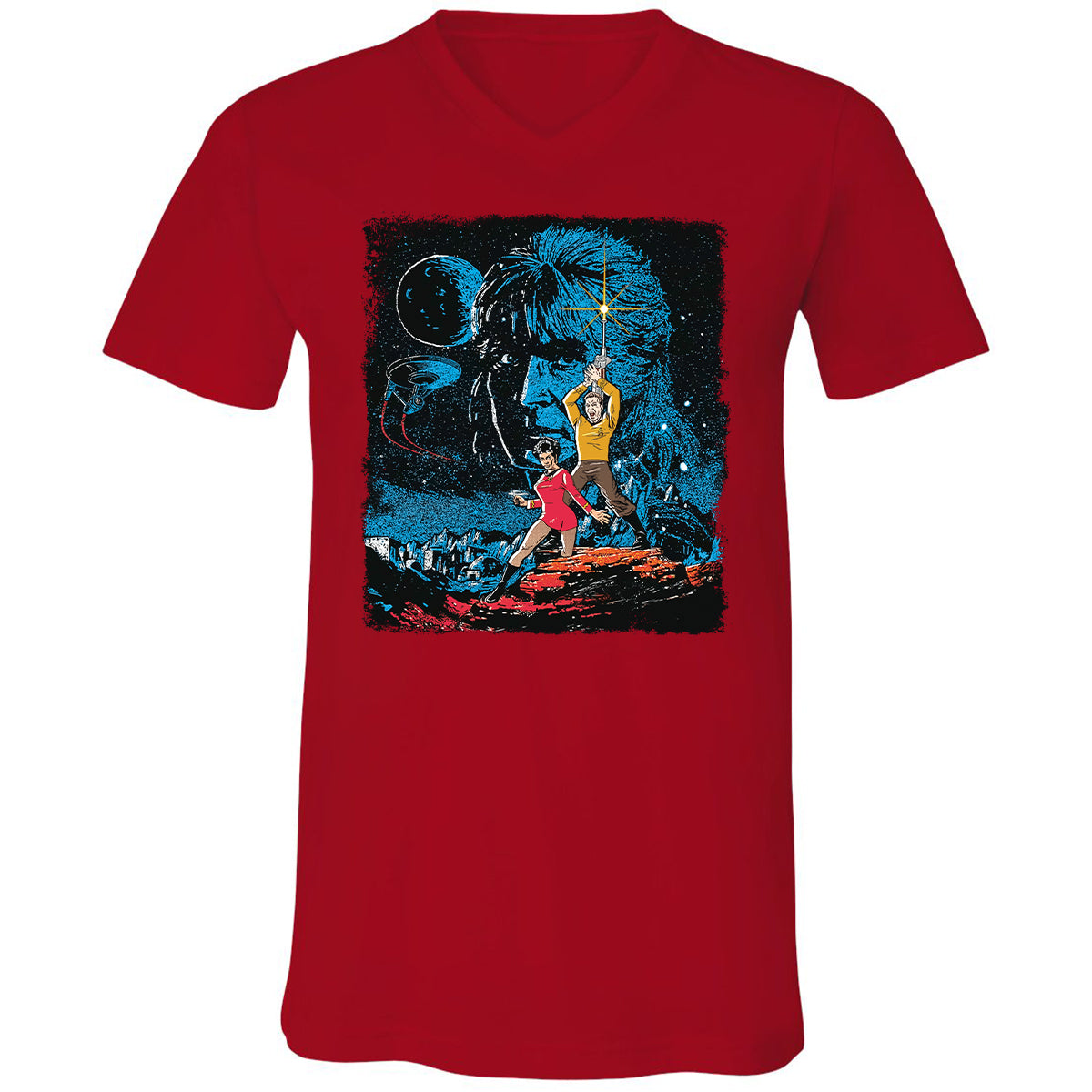 Unisex V-Neck T-Shirt - 95ZURGJC - Red - 3