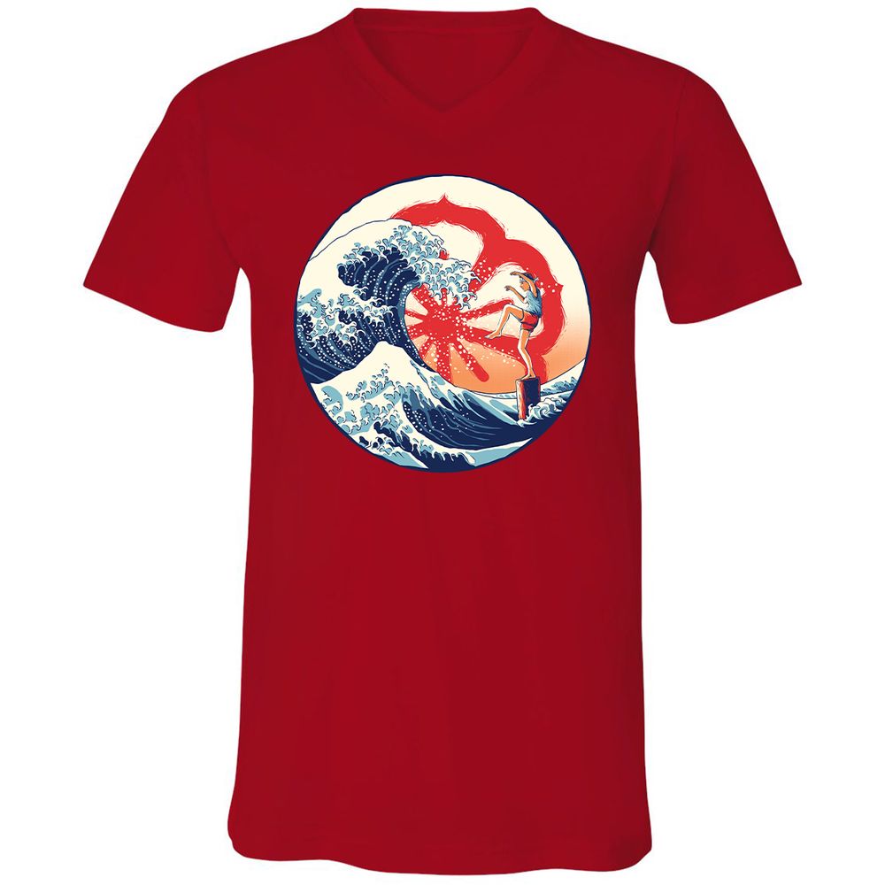 Unisex V-Neck T-Shirt - PVS1CKSG - Red - 3