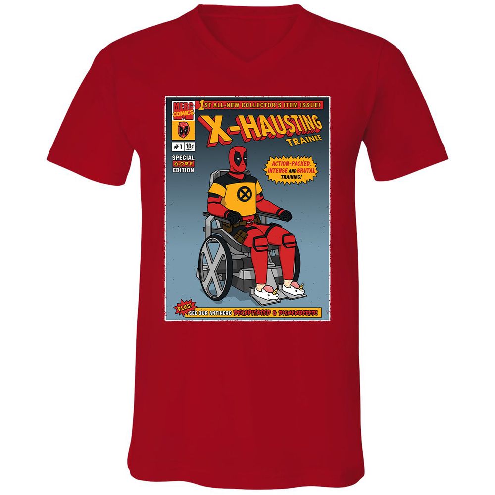 Unisex V-Neck T-Shirt - T2BMXLKK - Red - 3