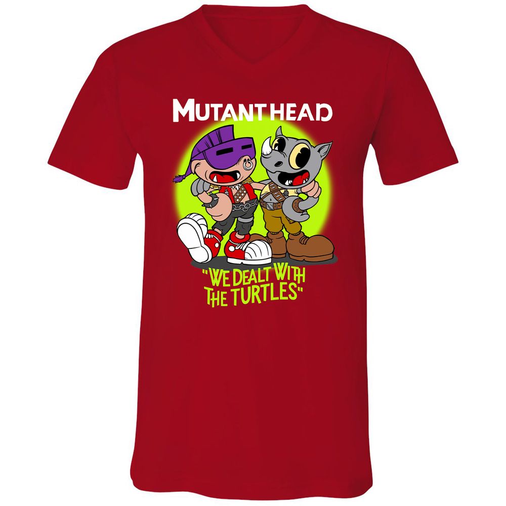 Unisex V-Neck T-Shirt - FA8LTXUK - Red - 3