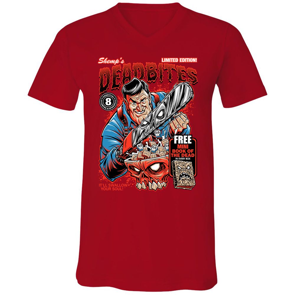 Unisex V-Neck T-Shirt - FWB1YVTZ - Red - 3