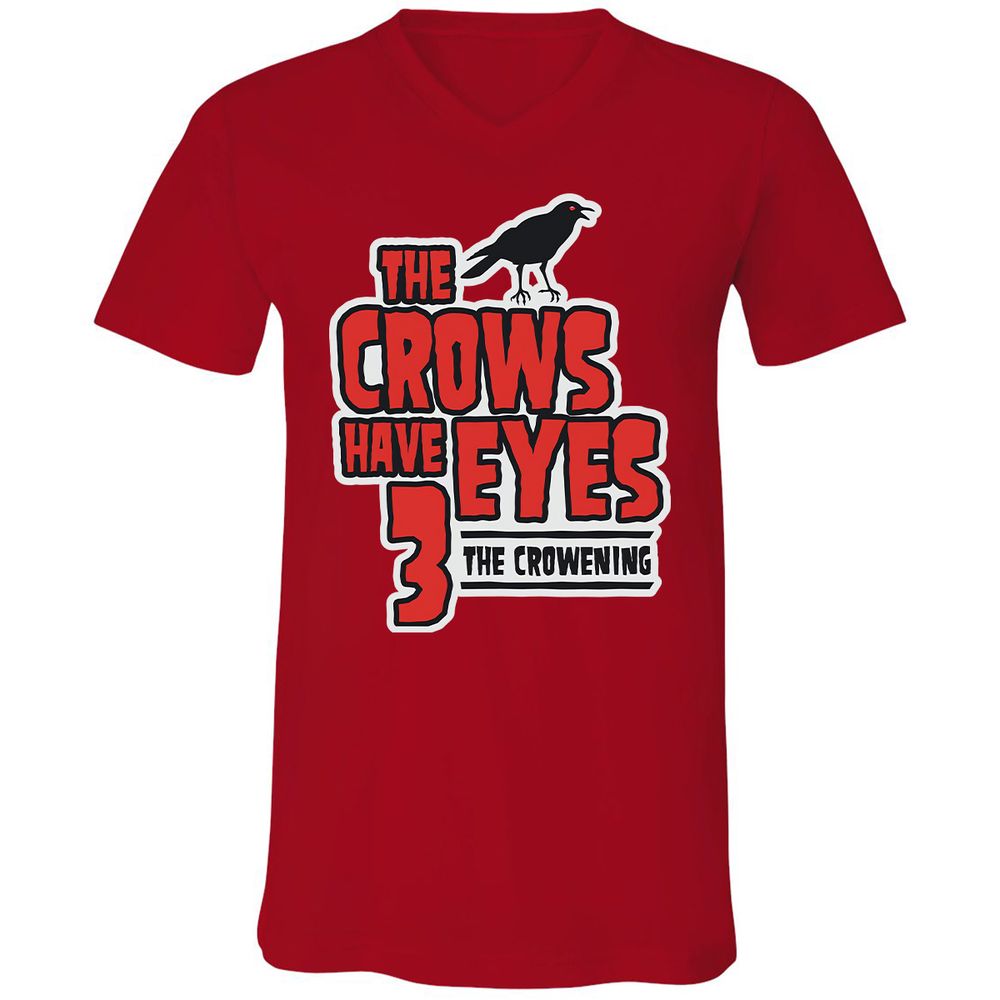 Unisex V-Neck T-Shirt - 3YDFUNKJ - Red - 3