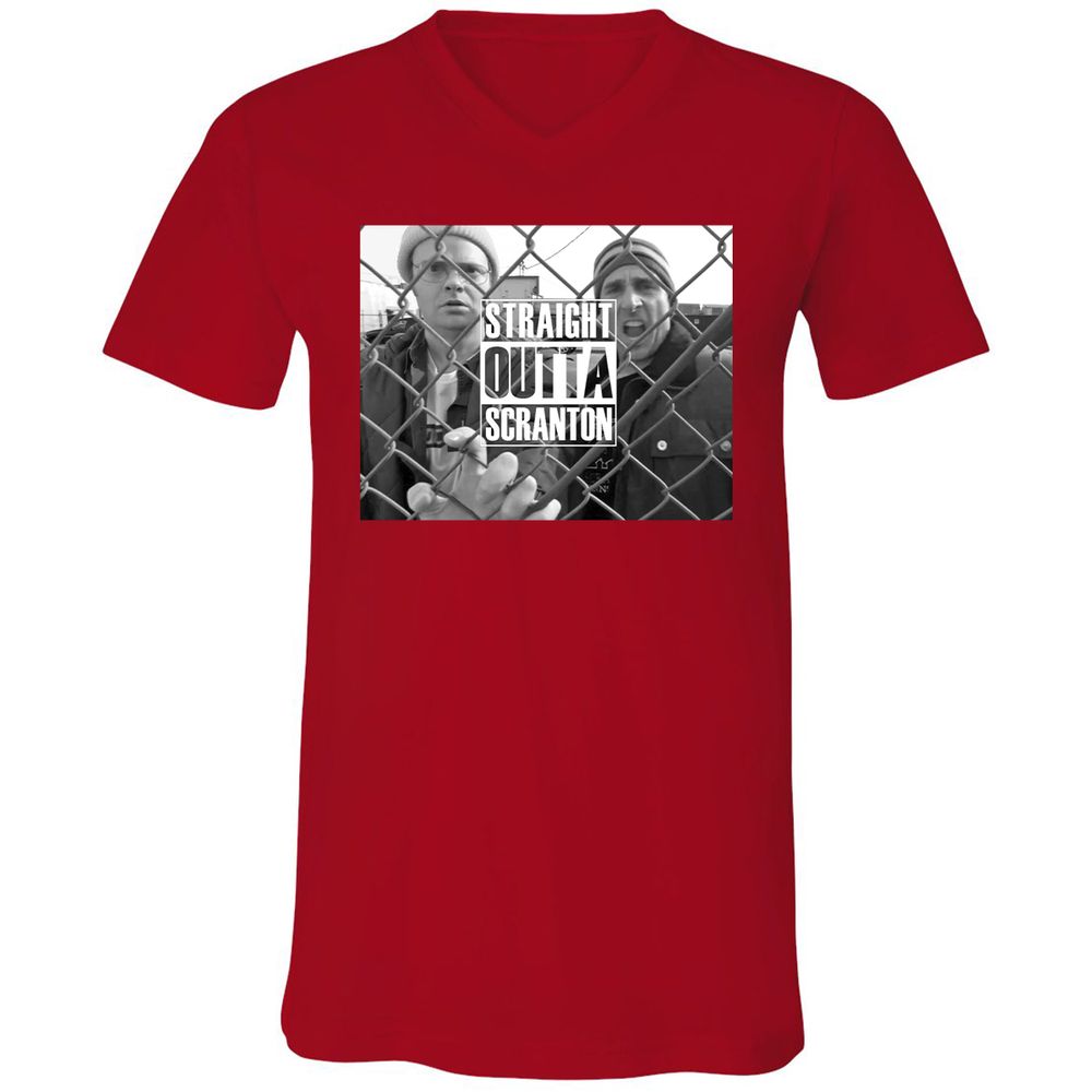 Unisex V-Neck T-Shirt - NP16N2D3 - Red - 3