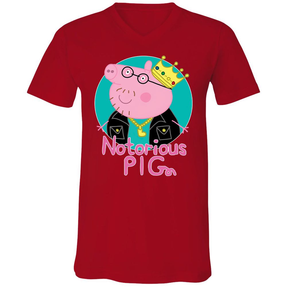 Unisex V-Neck T-Shirt - 2D3FEFPC - Red - 3