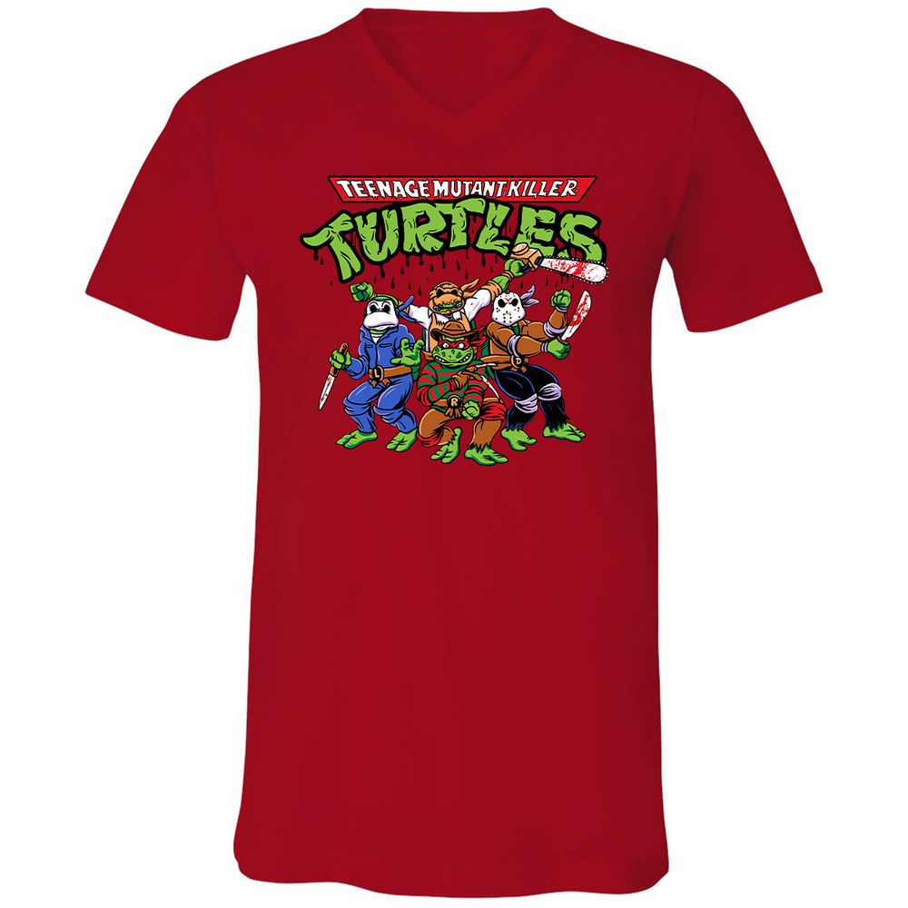 Unisex V-Neck T-Shirt - KUDUTGSL - Red - 3