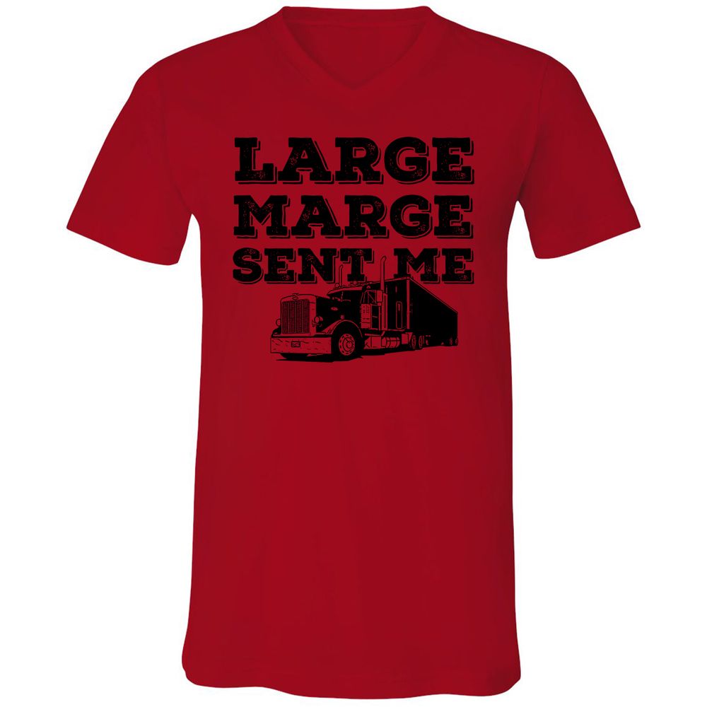 Unisex V-Neck T-Shirt - LQQ4X5Z6 - Red - 3
