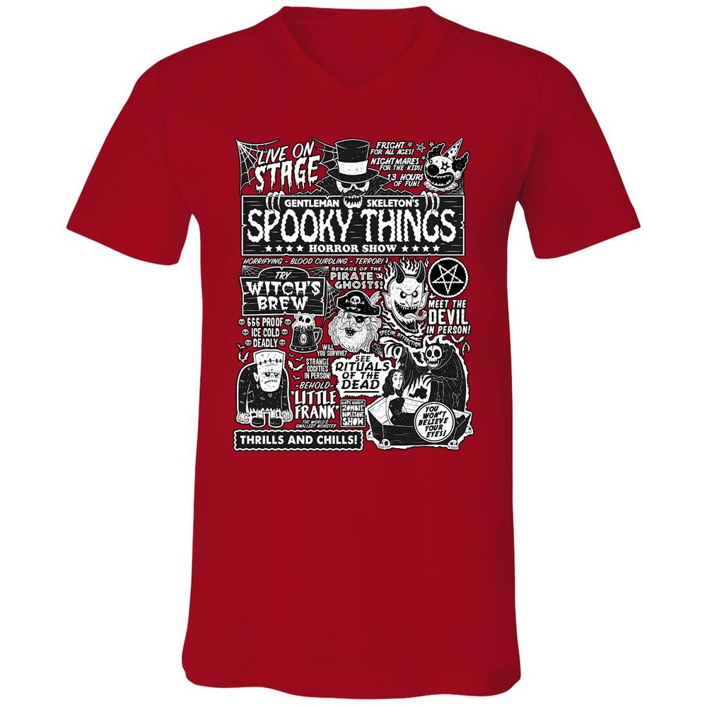 Unisex V-Neck T-Shirt - G9AX6UT9 - Red - 3