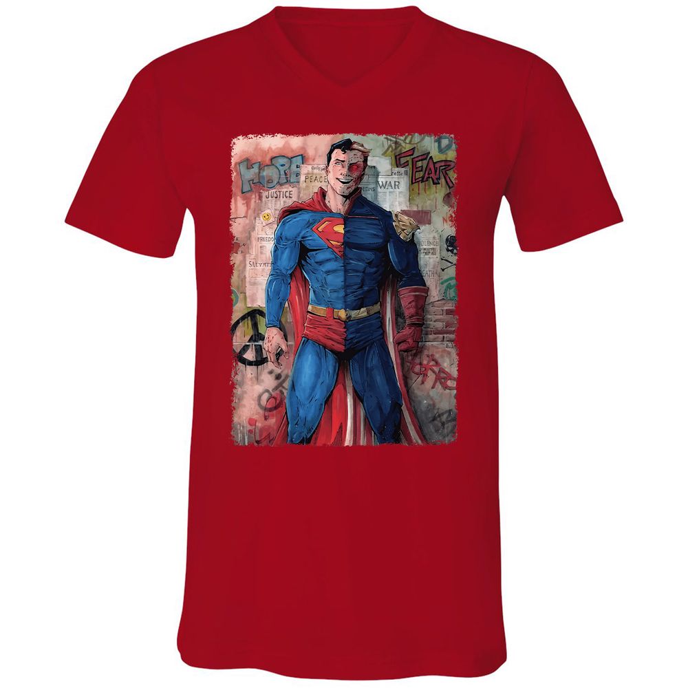 Unisex V-Neck T-Shirt - PNHNVH5B - Red - 3
