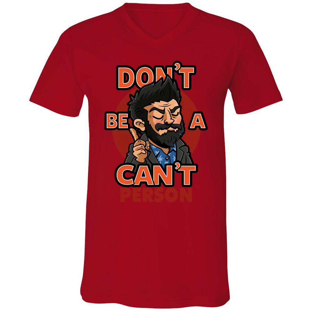 Unisex V-Neck T-Shirt - 92MCXM17 - Red - 3