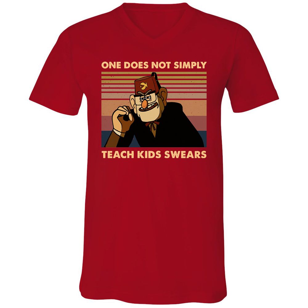 Unisex V-Neck T-Shirt - NA4M9JWR - Red - 3