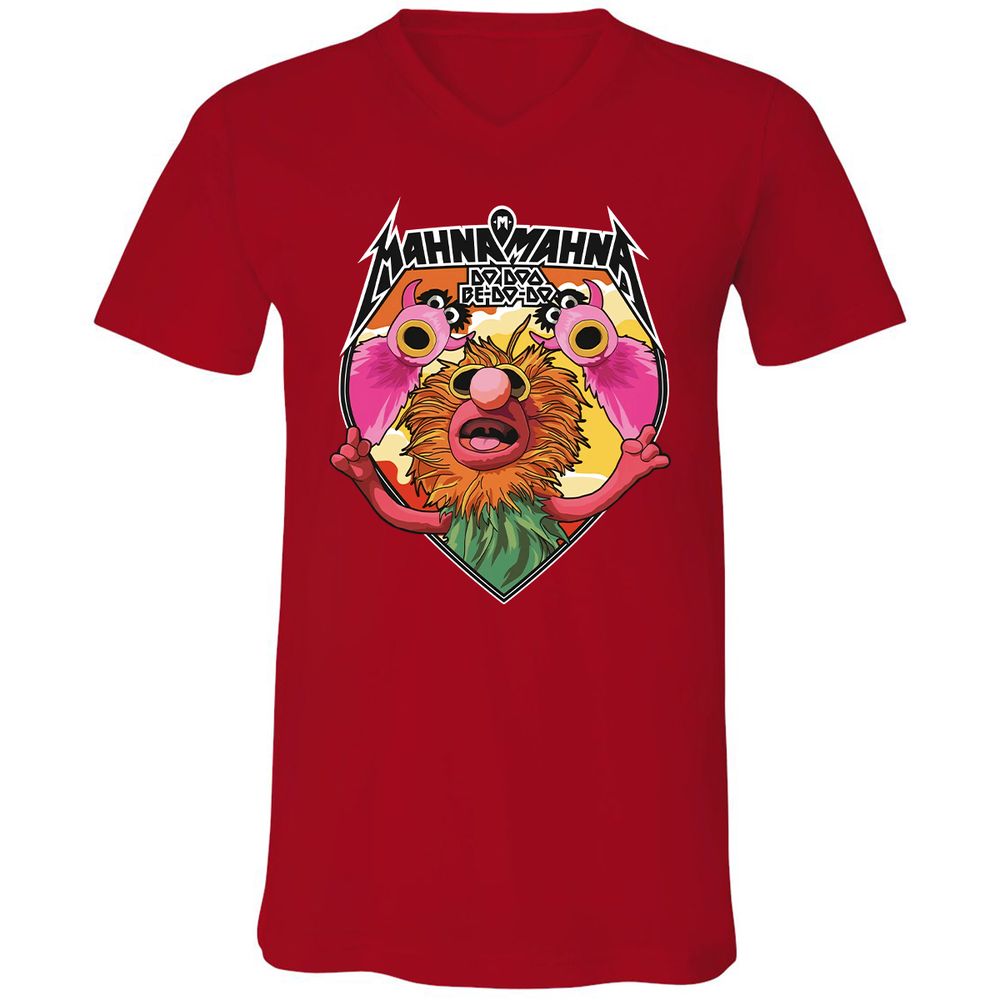 Unisex V-Neck T-Shirt - CSVSC2VL - Red - 3
