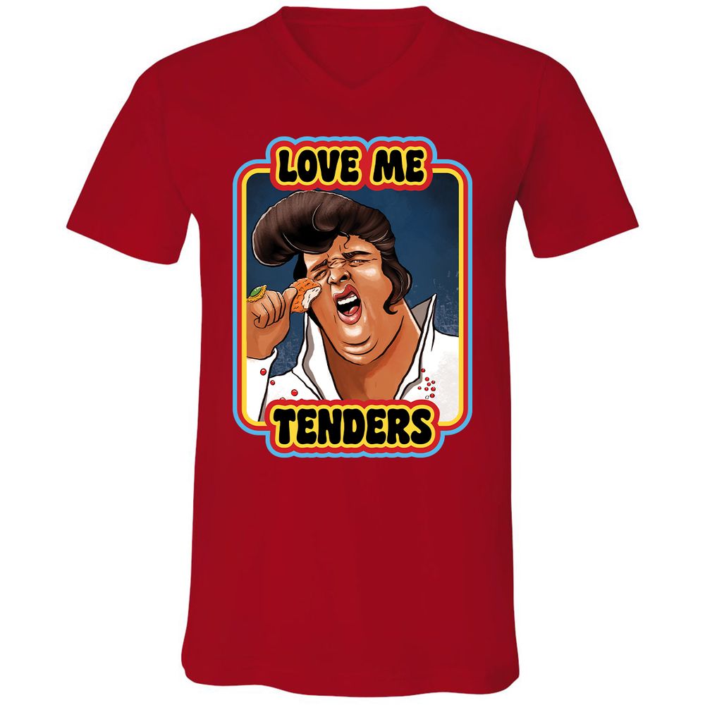 Unisex V-Neck T-Shirt - J9WAKS7N - Red - 3