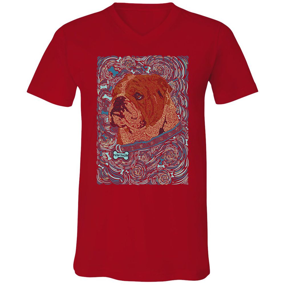 Unisex V-Neck T-Shirt - 3J139PBC - Red - 3