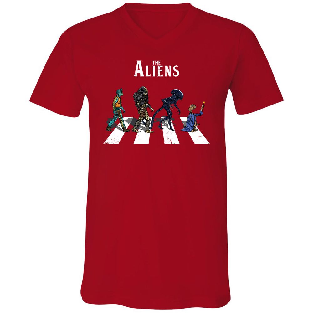 Unisex V-Neck T-Shirt - A22VMUFS - Red - 3