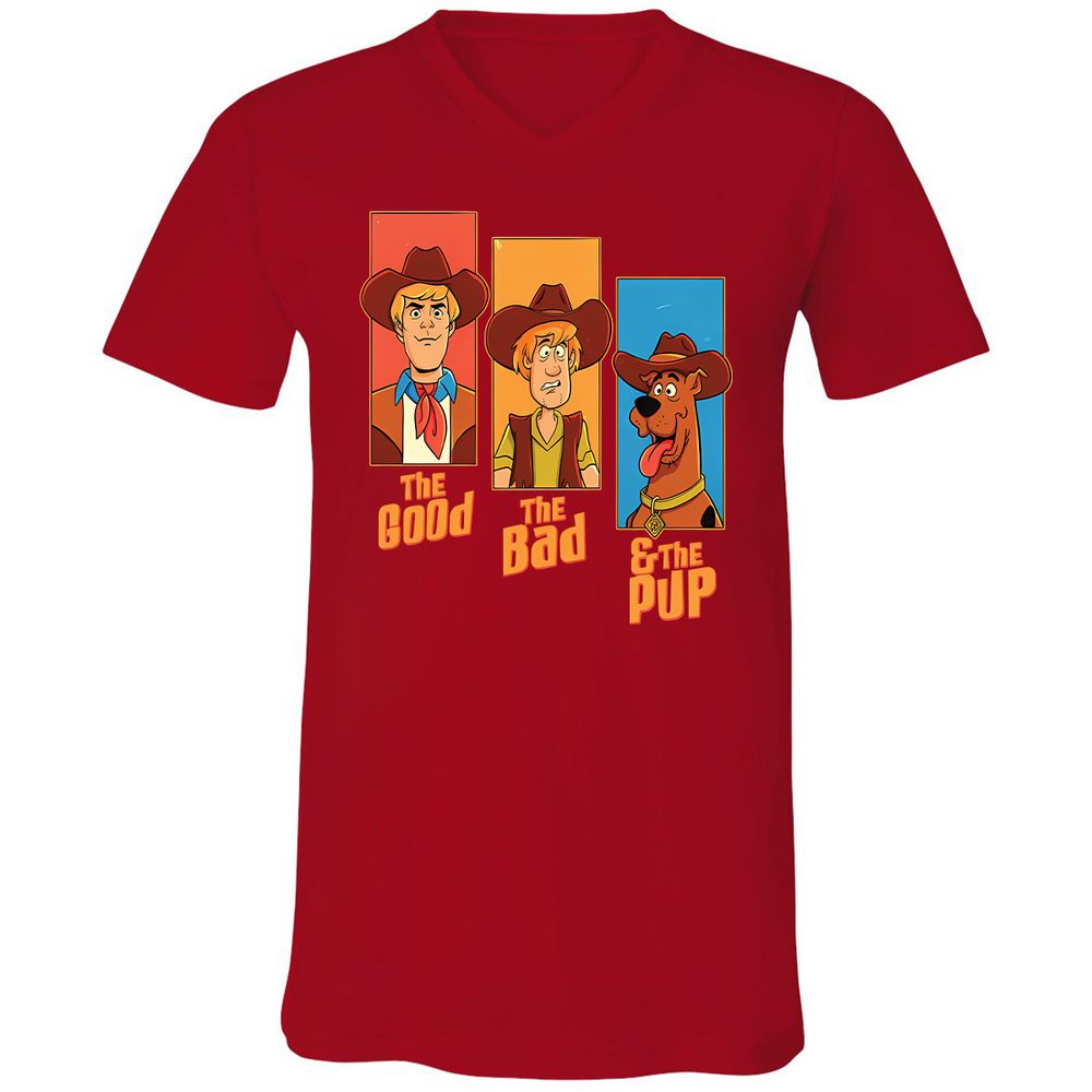 Unisex V-Neck T-Shirt - VZG9VJ8A - Red - 3