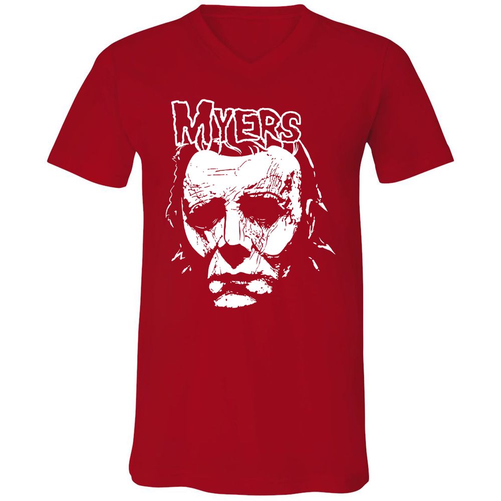 Unisex V-Neck T-Shirt - 5ZD1UXVM - Red - 3