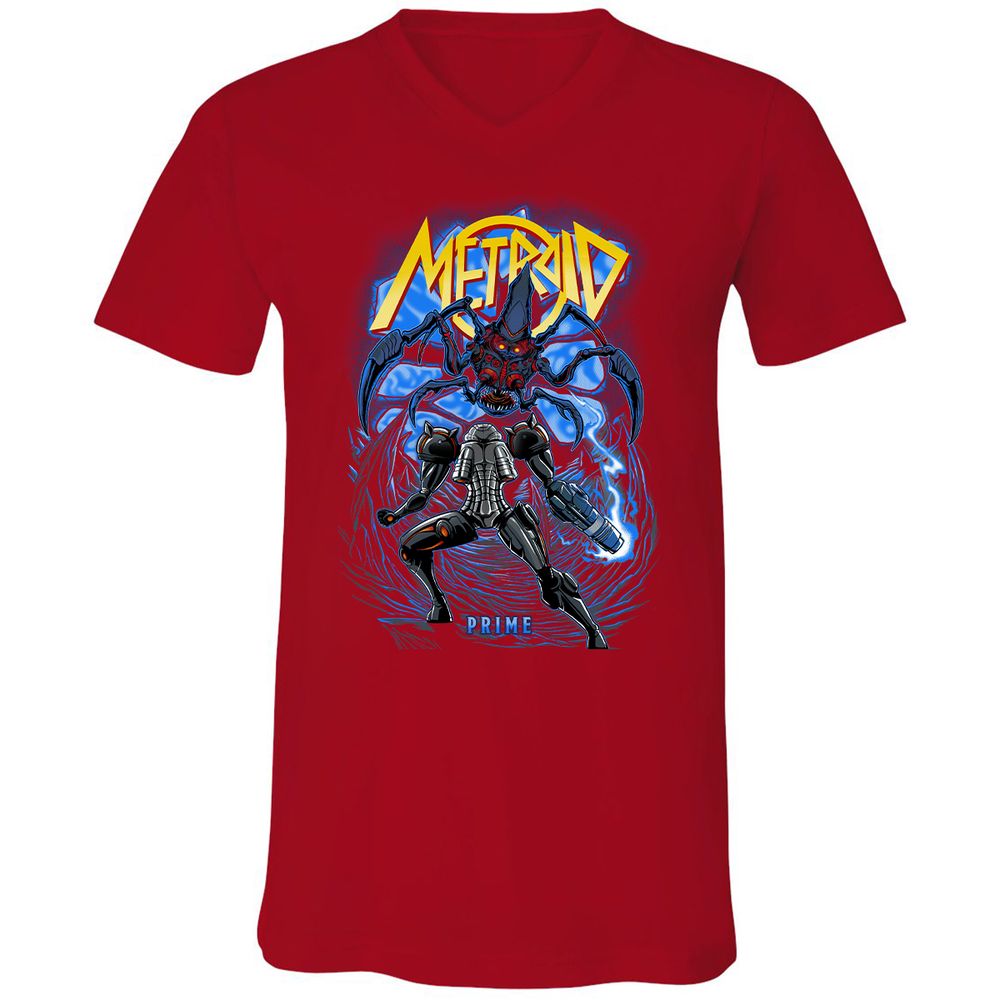 Unisex V-Neck T-Shirt - LP572C5A - Red - 3