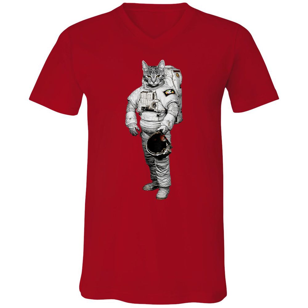 Unisex V-Neck T-Shirt - TGUTLRK6 - Red - 3