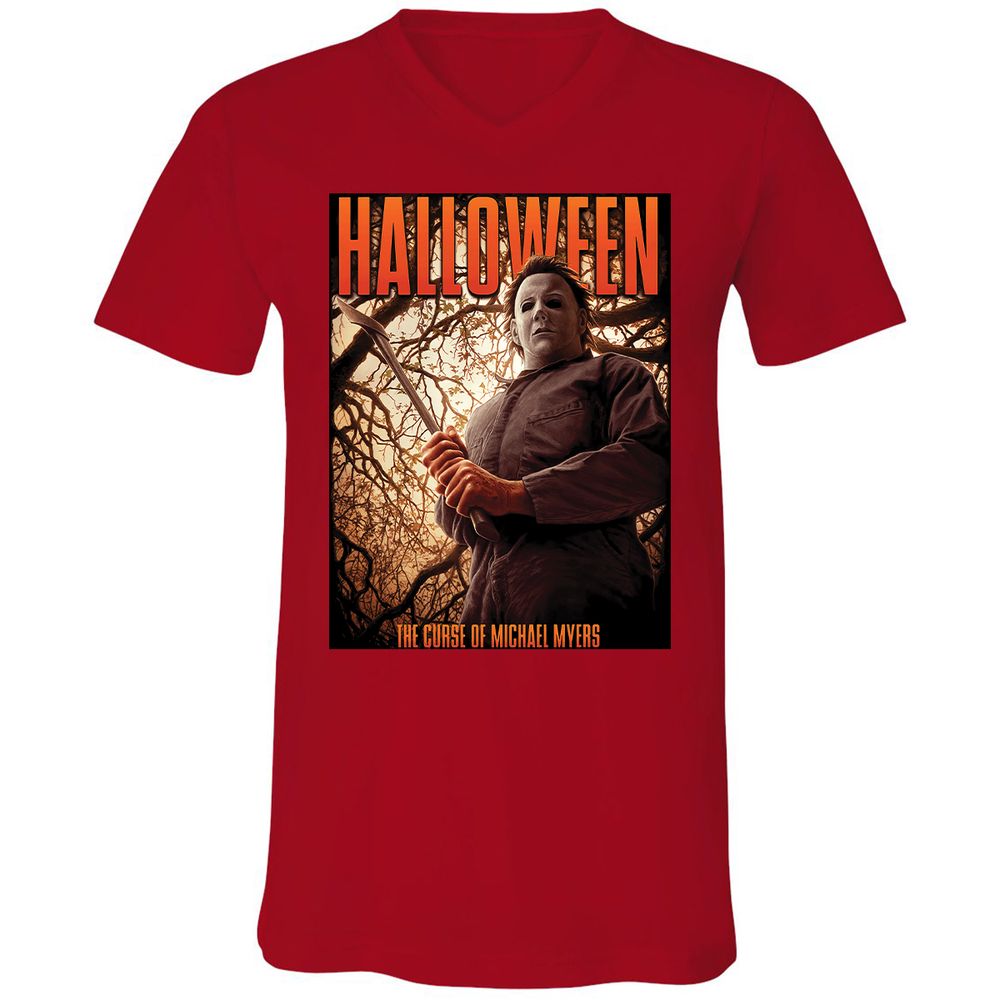 Unisex V-Neck T-Shirt - 32ST75B7 - Red - 3
