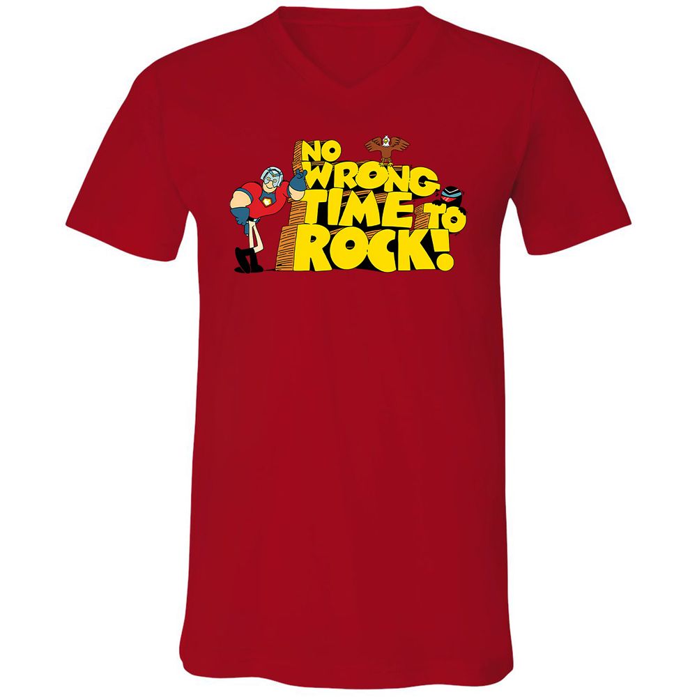 Unisex V-Neck T-Shirt - 6P3RLVDD - Red - 3