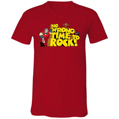 Unisex V-Neck T-Shirt - 6P3RLVDD - Red - 3