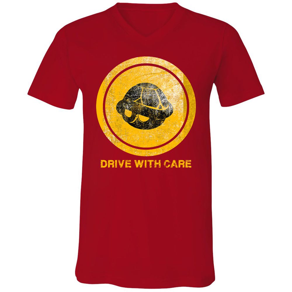 Unisex V-Neck T-Shirt - 2L85XG26 - Red - 3