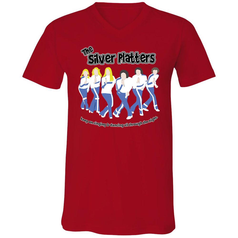 Unisex V-Neck T-Shirt - 7H1R996X - Red - 3