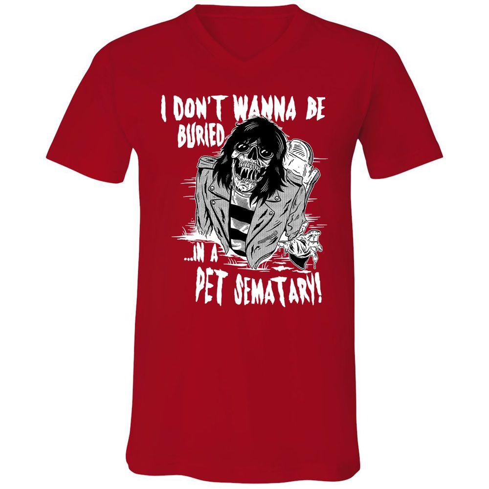 Unisex V-Neck T-Shirt - 52U8K8U5 - Red - 3