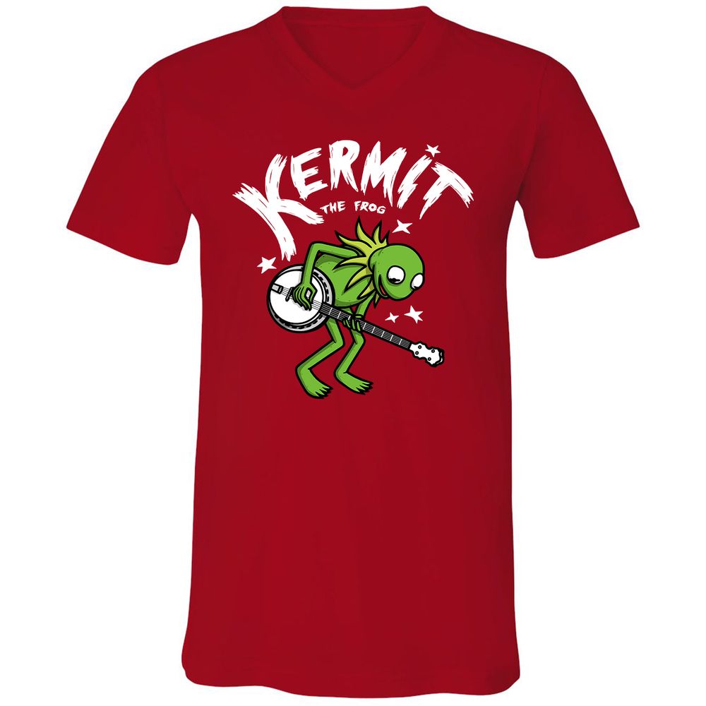 Unisex V-Neck T-Shirt - RGU2332C - Red - 3