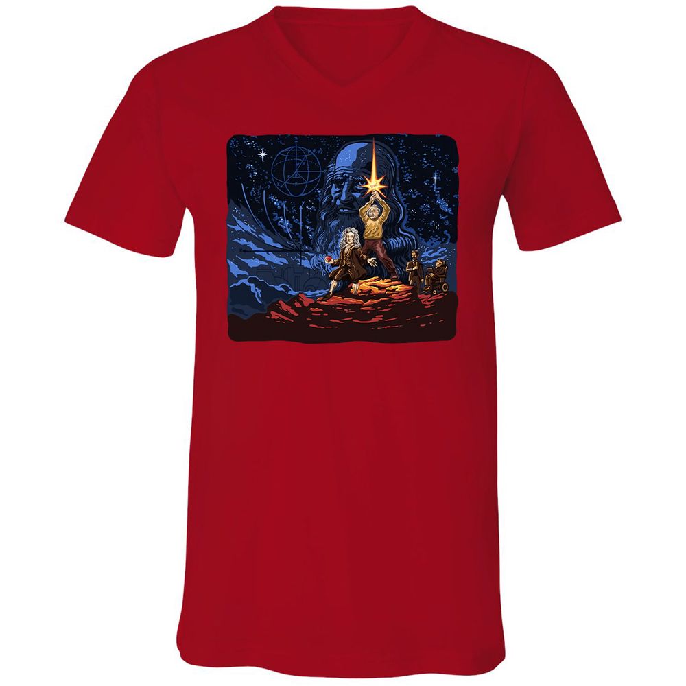 Unisex V-Neck T-Shirt - 6PPSGCJH - Red - 3