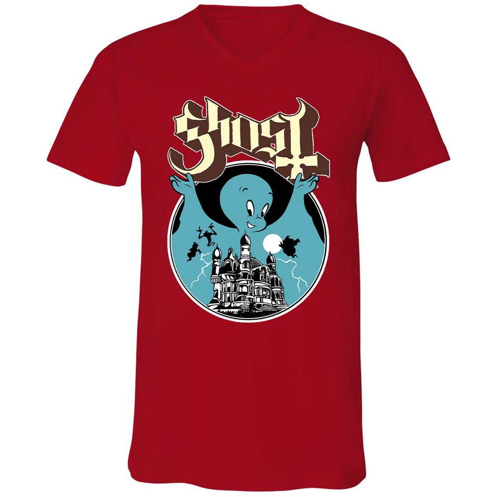 Unisex V-Neck T-Shirt - JWCS5191 - Red - 3