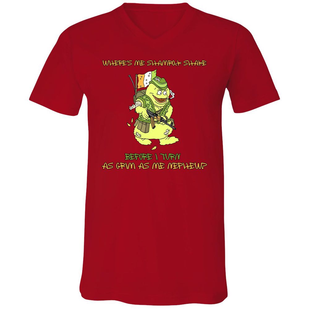 Unisex V-Neck T-Shirt - 22GWD7F9 - Red - 3