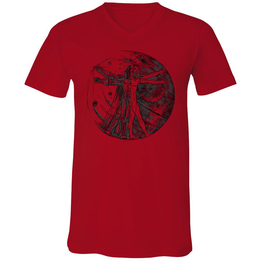 Unisex V-Neck T-Shirt - MCMLZVC2 - Red - 3