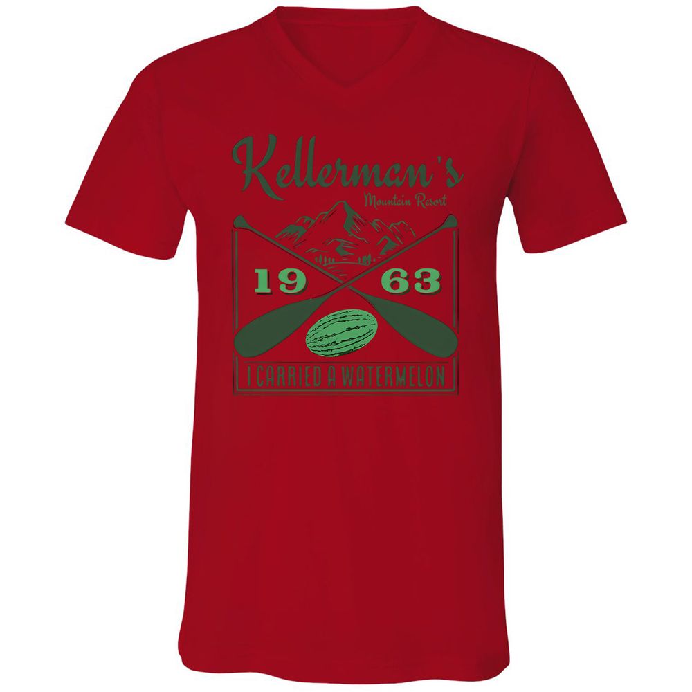 Unisex V-Neck T-Shirt - TAT3ANAT - Red - 3