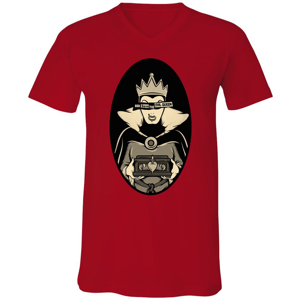Unisex V-Neck T-Shirt - ZYYVSLRC - Red - 3