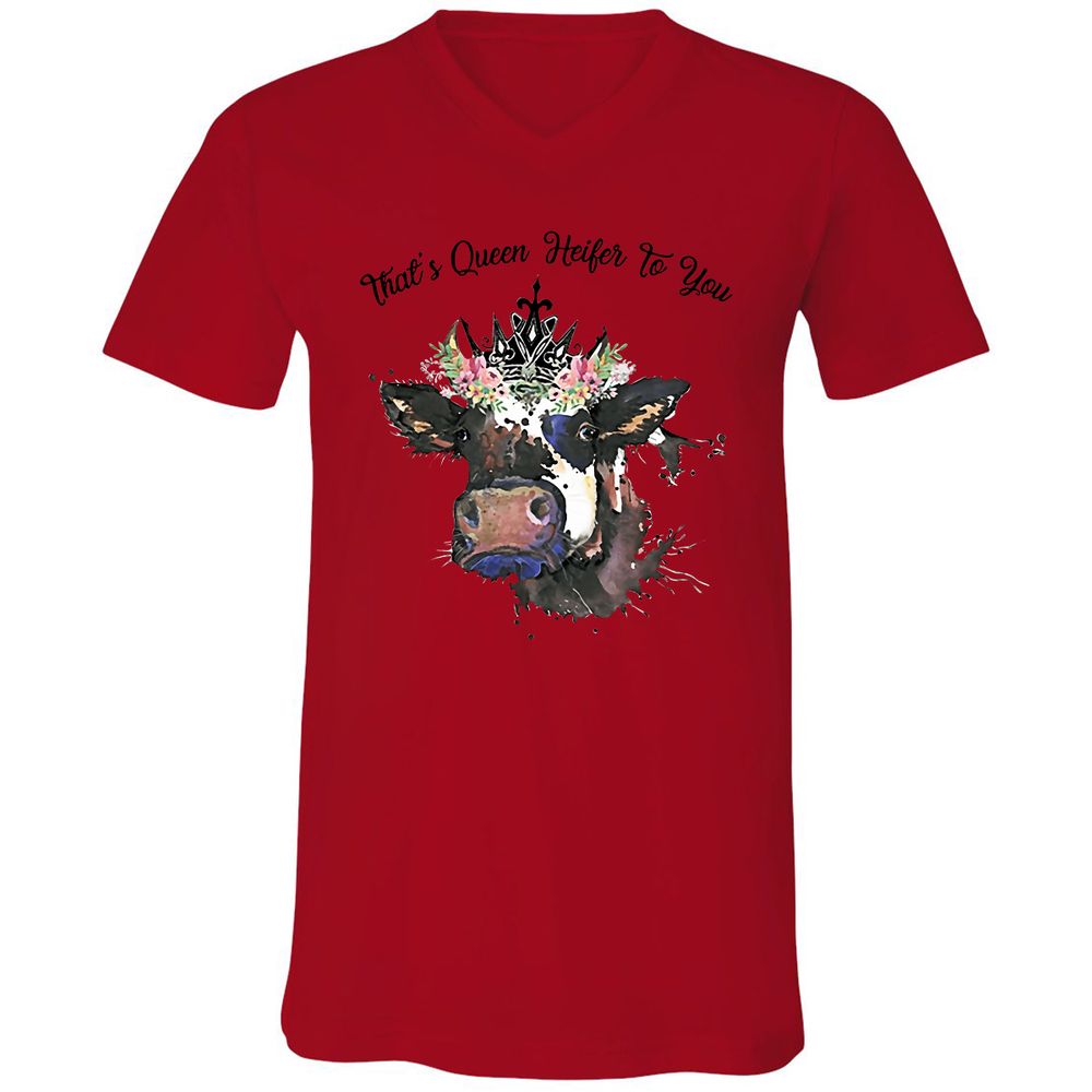 Unisex V-Neck T-Shirt - JLHFM3WA - Red - 3