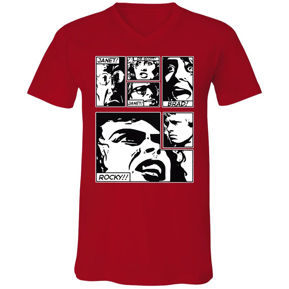 Unisex V-Neck T-Shirt - MD1X9P14 - Red - 3