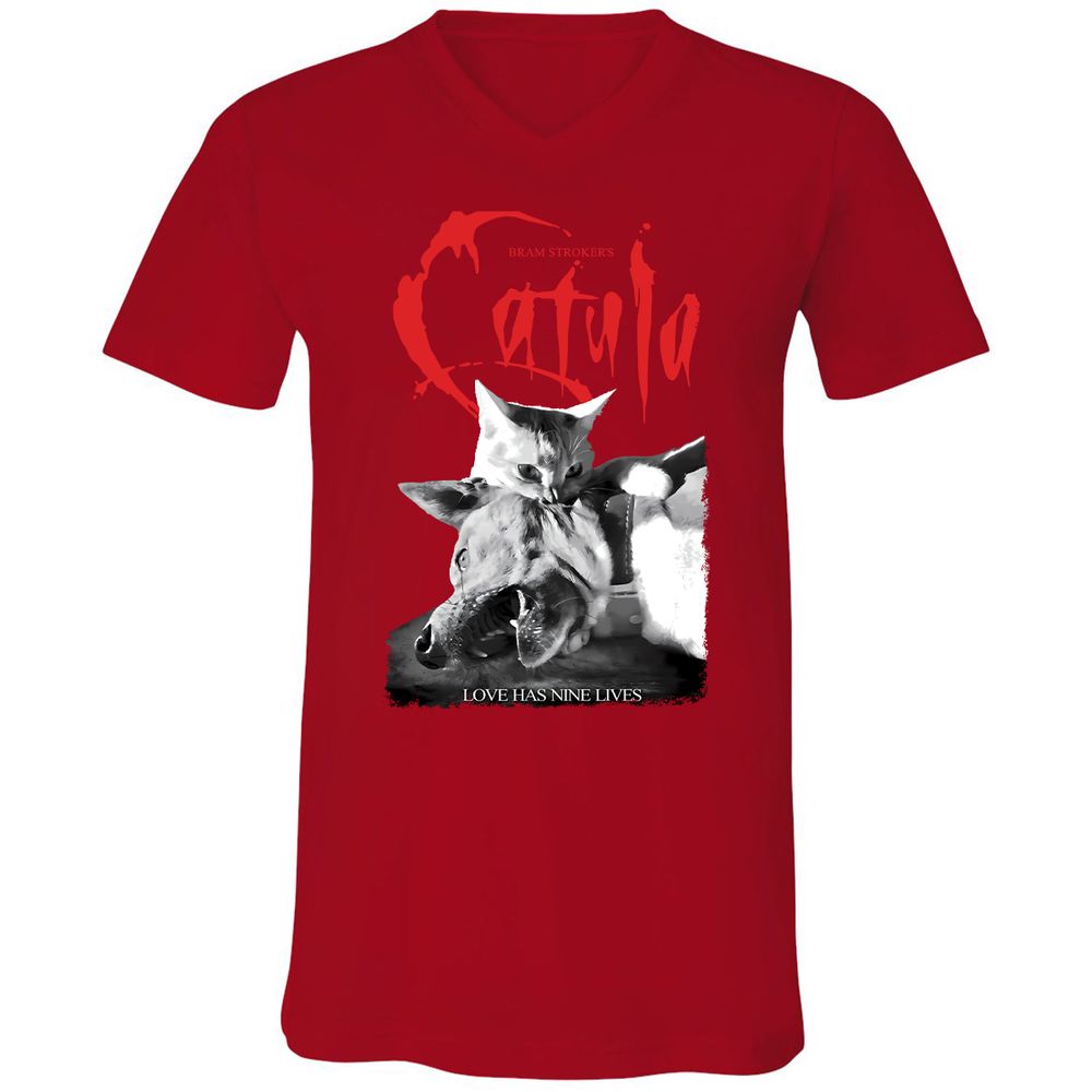 Unisex V-Neck T-Shirt - ZRJR2XPP - Red - 3